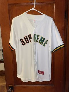 Supreme Denim Baseball Jersey 'White