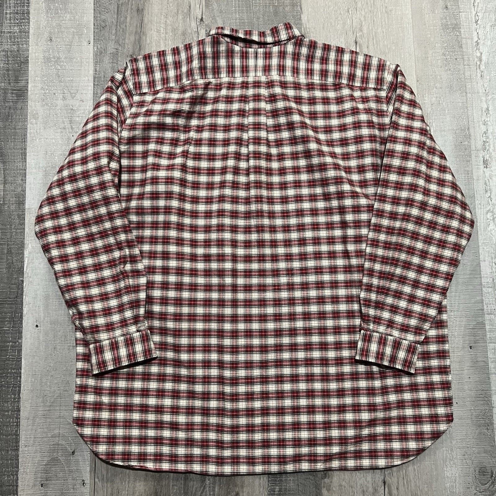Polo Ralph Lauren VTG Polo Ralph Lauren Red Tartan Plaid Long Sleeve Shirt Size US XXL / EU 58 / 5 - 2 Thumbnail