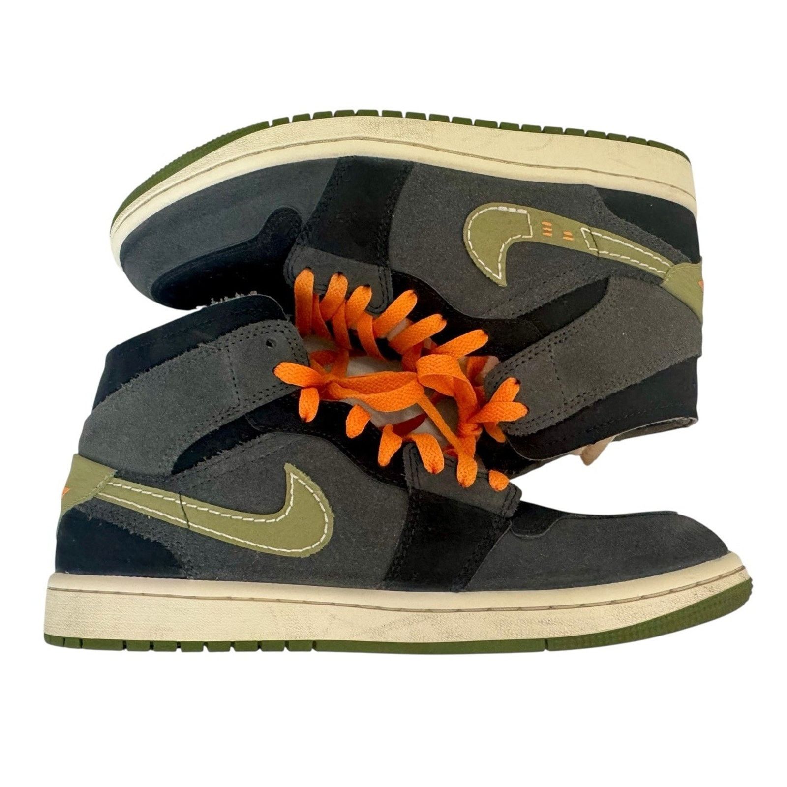 Nike NIKE AIR JORDAN 1 Mid SE Craft Shoes Anthracite Light Olive Size US 8 / EU 41 - 10 Thumbnail