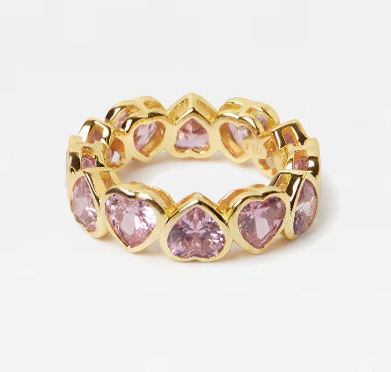 Other The m jewelers pave heart eternity band Size ONE SIZE - 1 Thumbnail