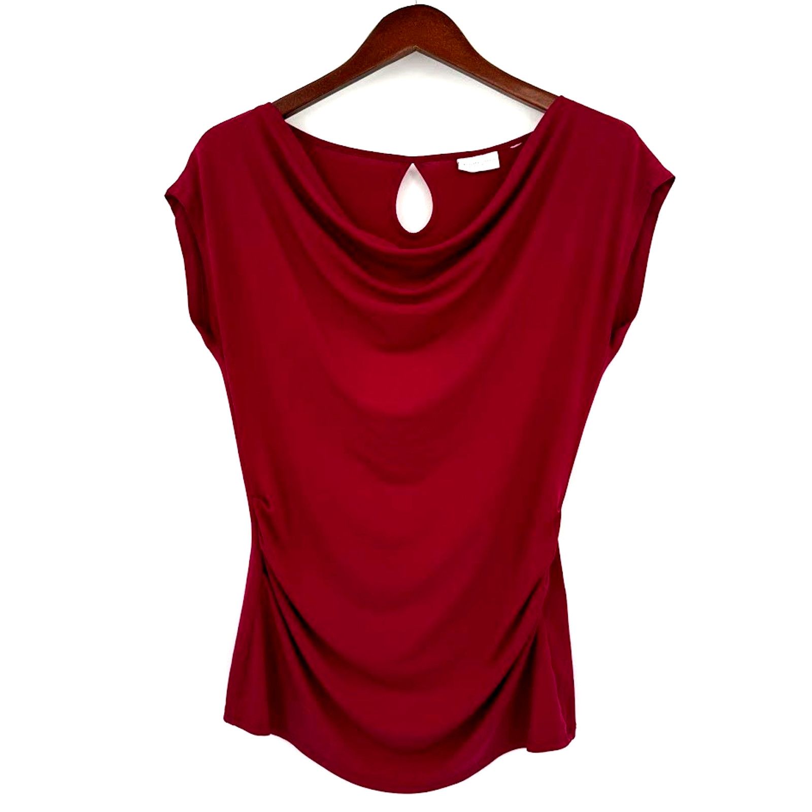 & Other Stories Red draped blouse ruched sides medium Size M / US 6-8 / IT 42-44 - 1 Thumbnail