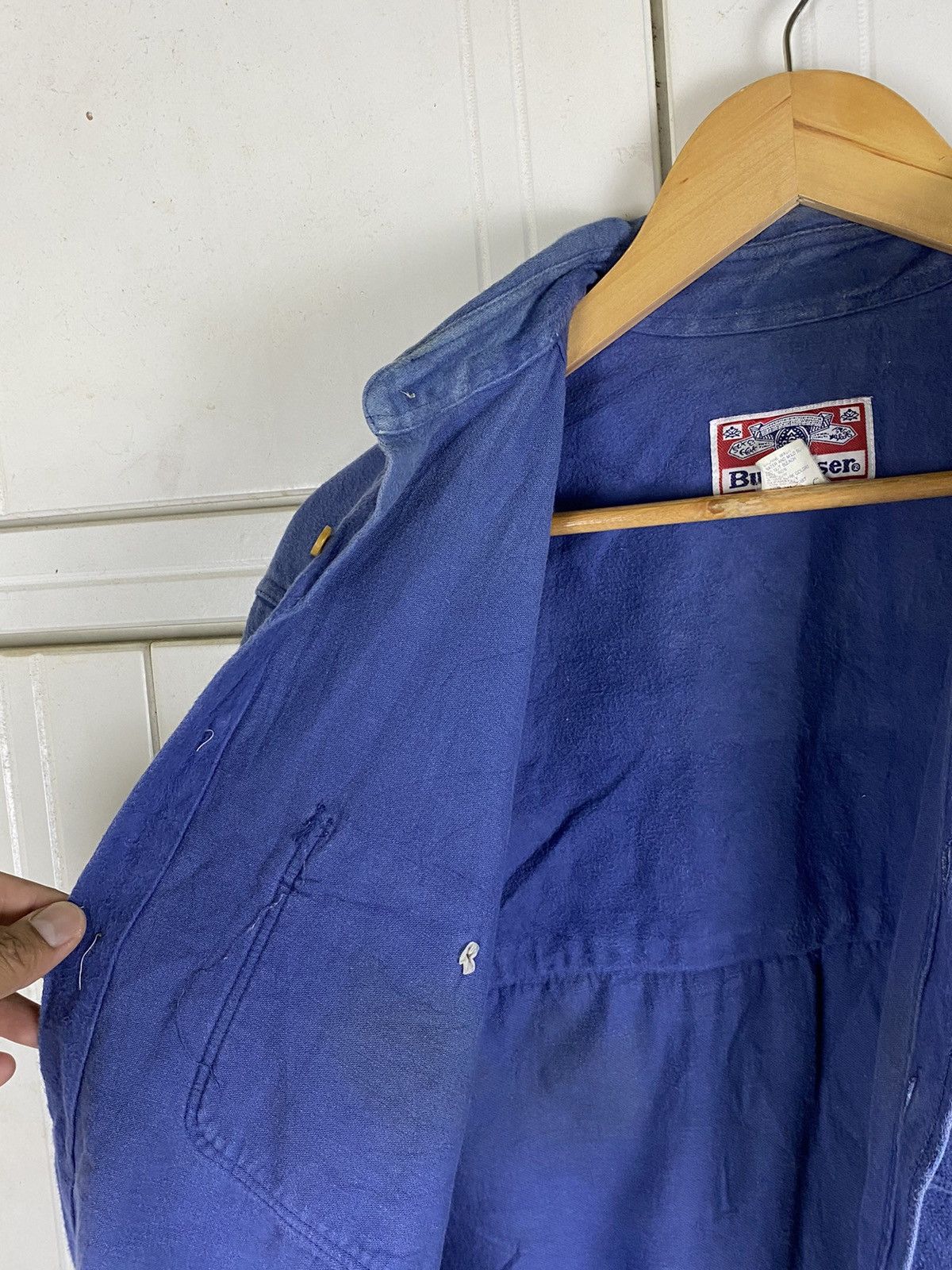 Budweiser × Vintage Vtg Budweiser Shirt Shirt Button Up Size US M / EU 48-50 / 2 - 6 Thumbnail