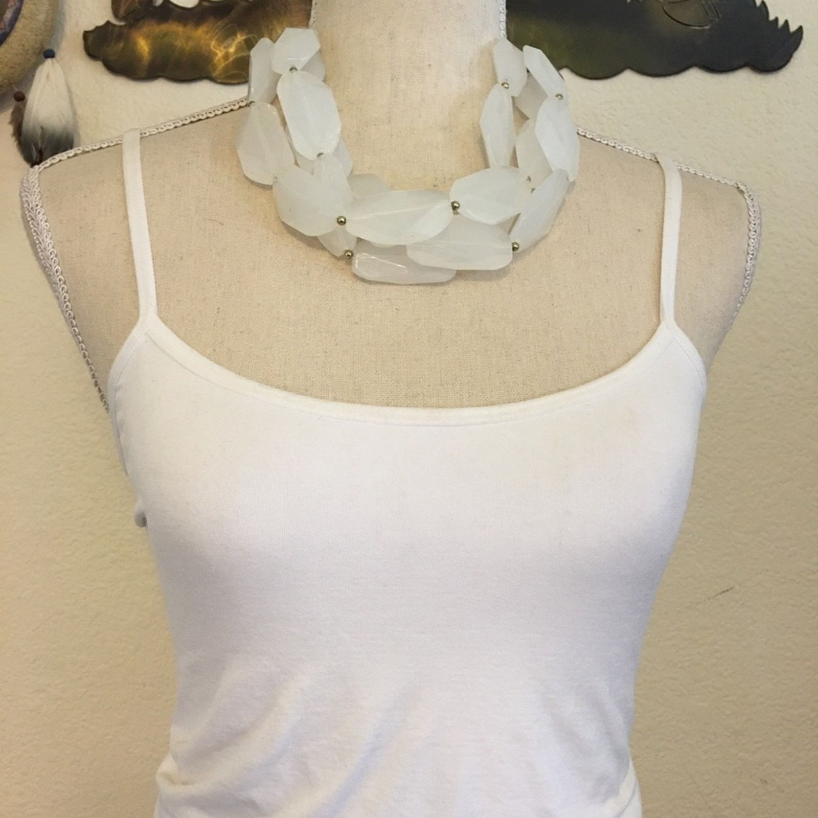 Jewelry Large chunky ice cube faceted bead necklace Size ONE SIZE - 3 Thumbnail