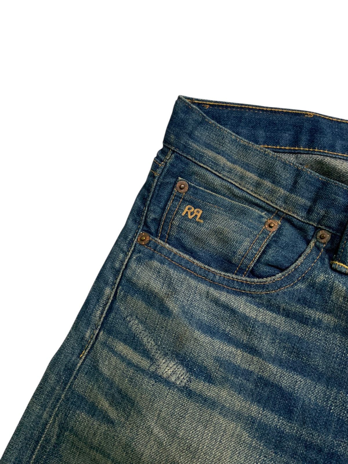 Kapital VINTAGE RRL DOUBLE RALPH LAUREN SELVEDGE RUSTY DISTRESSED Size US 31 - 15 Thumbnail