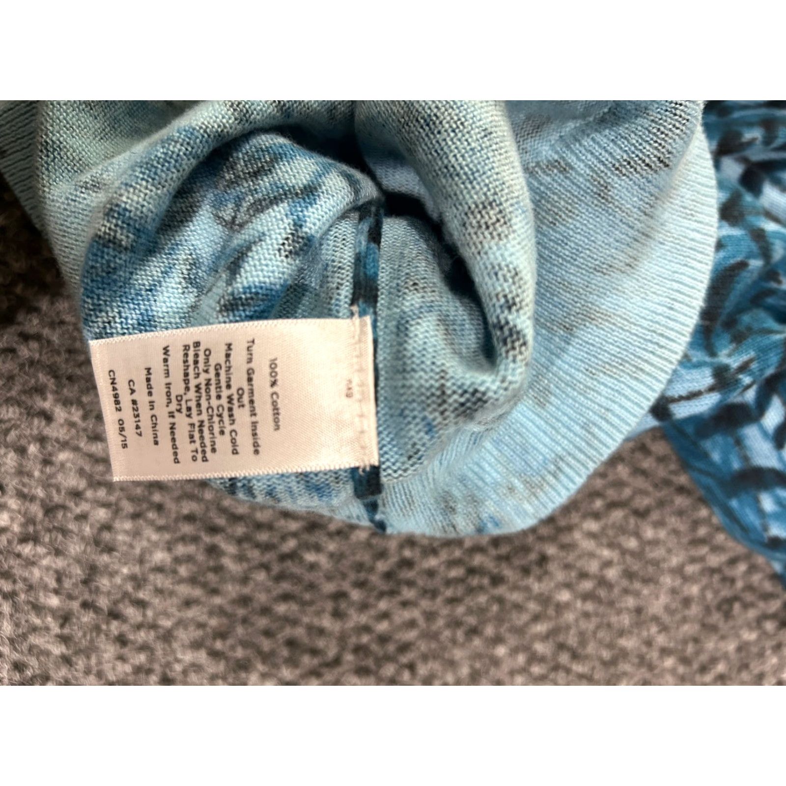 Talbots Talbots Sweater Womens L Blue Knit Long Sleeve Crew Neck Lightweight Geometric Pullover Regular Stretch Case: Casual Size L / US 10 / IT 46 - 5 Thumbnail