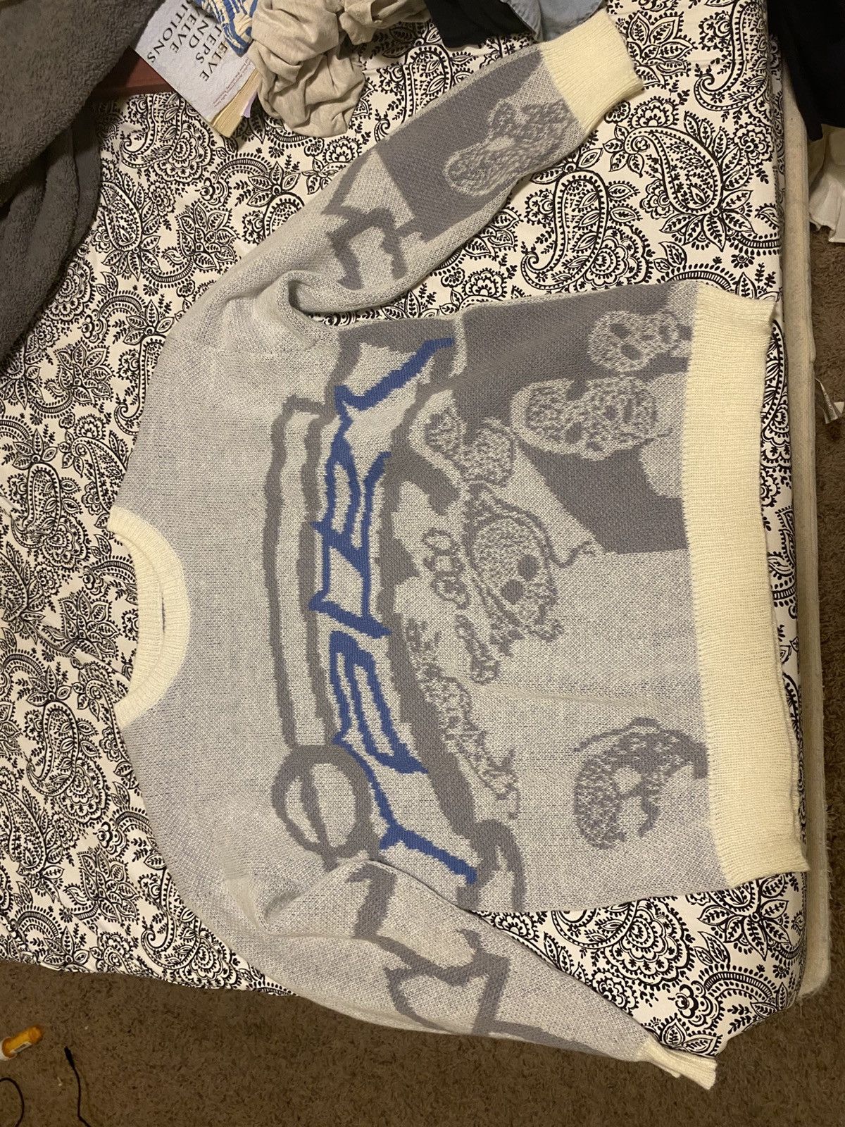 Other Gray, White, and Blue Street Wear Sweater Size US M / EU 48-50 / 2 - 1 Thumbnail