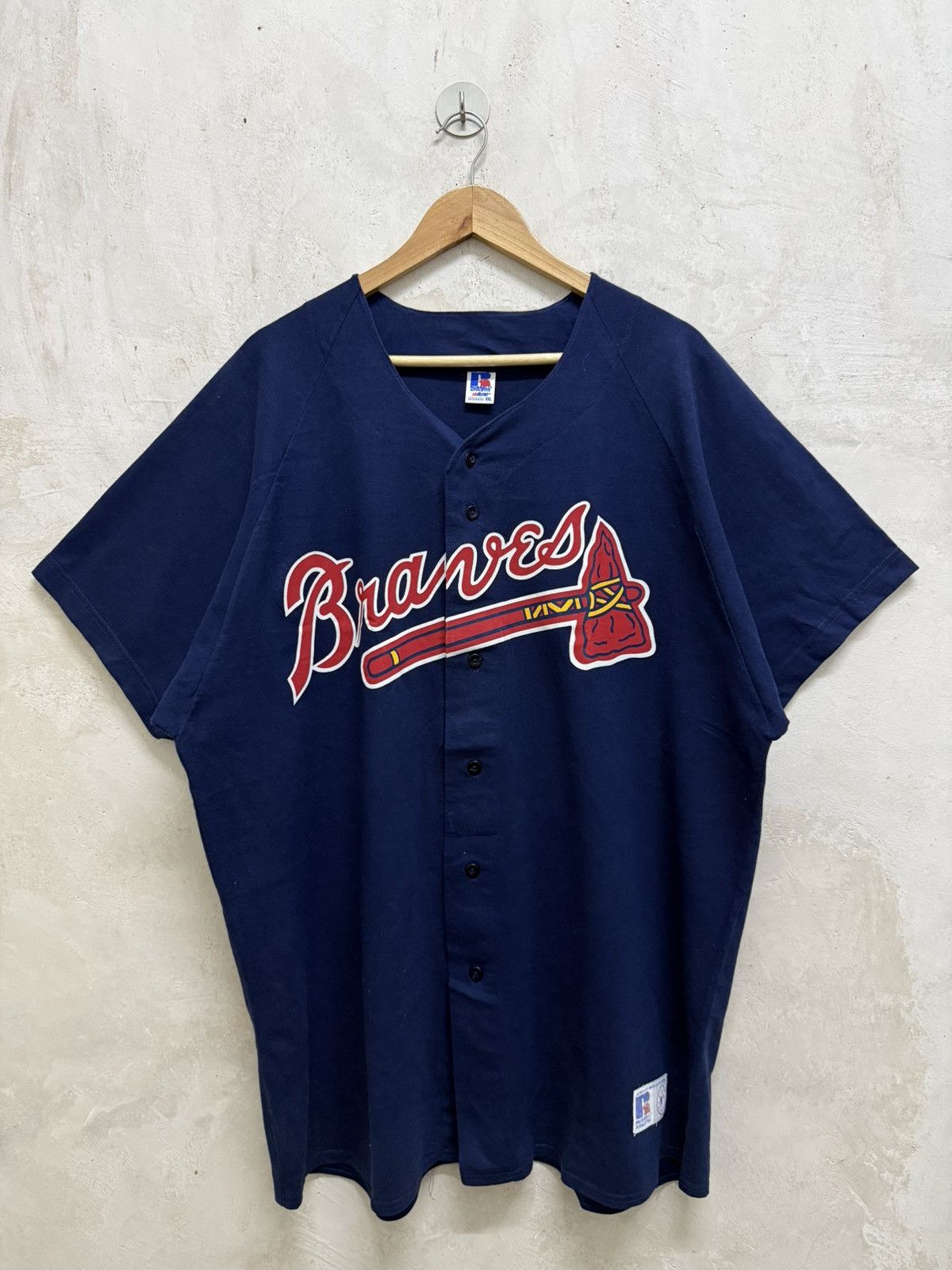 Vintage Vintage Atlanta Braves MLB Button Up t shirt Size US XL / EU 56 / 4 - 1 Thumbnail