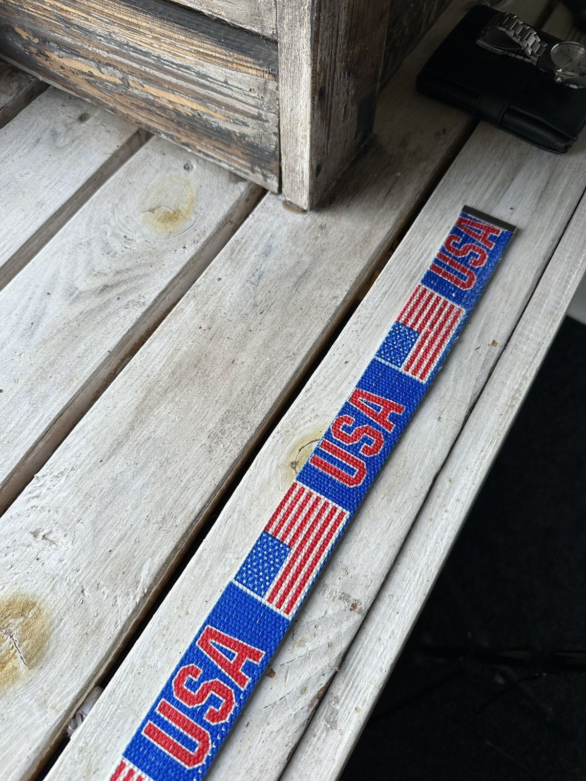 Other 🚨Vintage Crazy USA FLAG Belt Drip Japanese Hype bb Simon Size ONE SIZE - 4 Thumbnail
