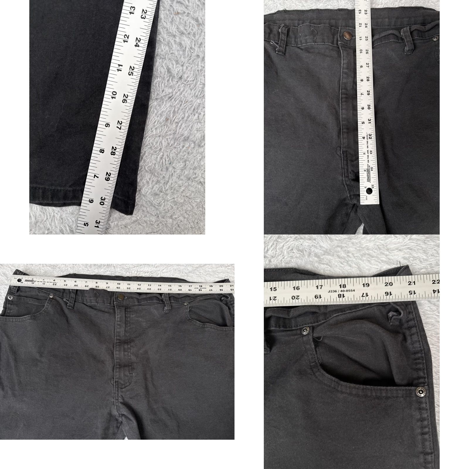 Dickies Dickies Carpenter Jeans Men 44x32 Black Straight Leg Flex Pants Hammer Loop Work Jeans Mens Size US 44 / EU 60 - 8 Thumbnail
