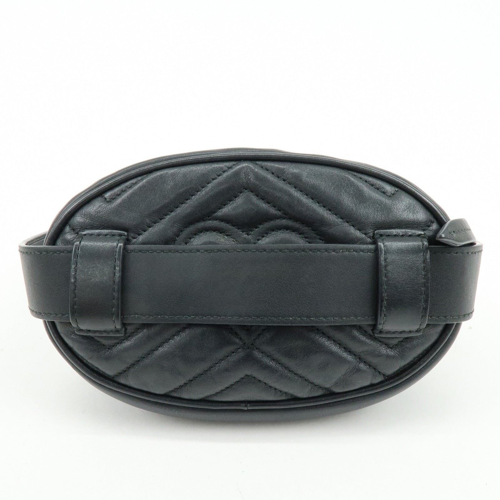 Gucci Gucci GG Marmont Matelasse Leather Belt Bag Black Size ONE SIZE - 2 Thumbnail