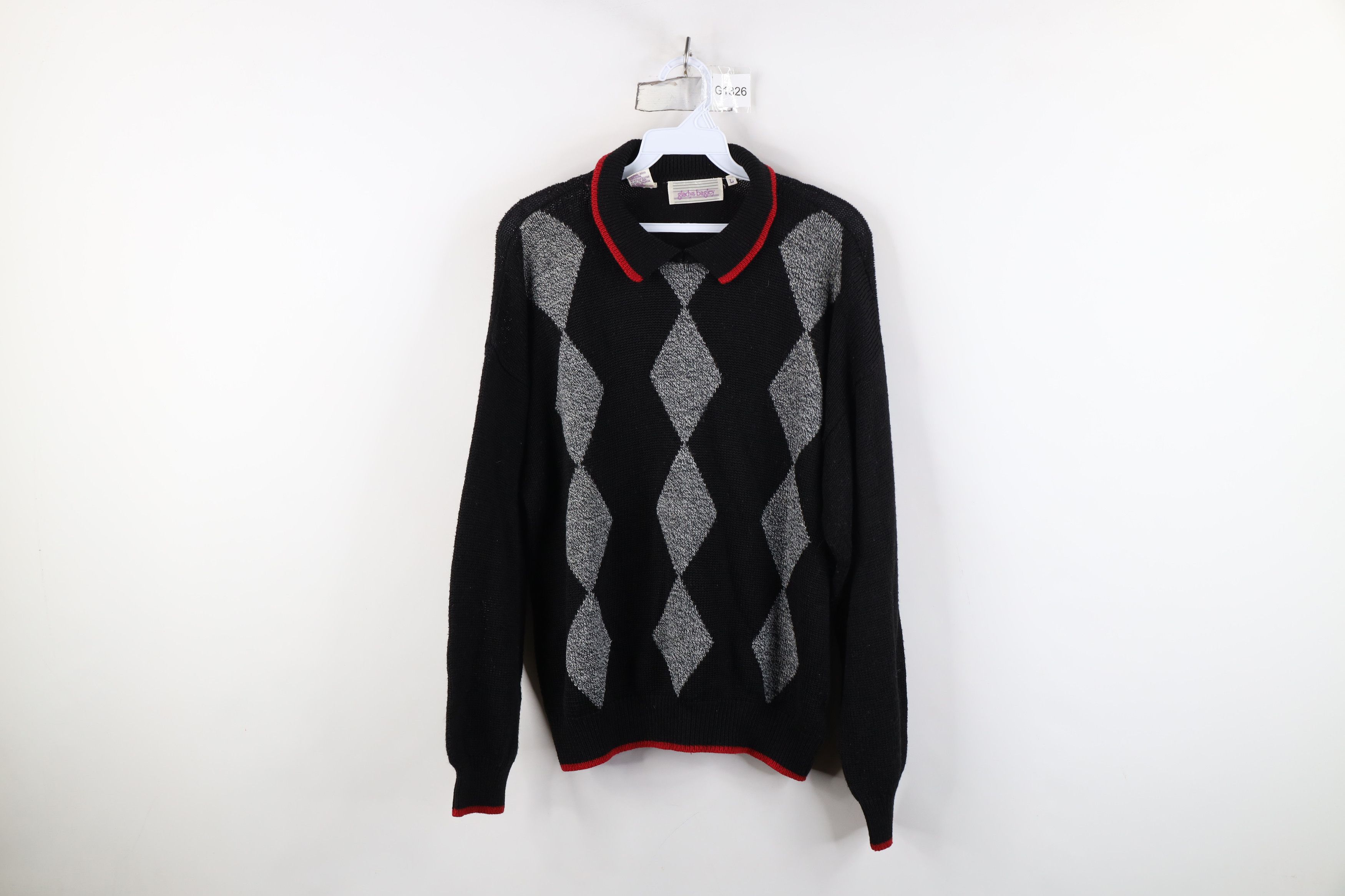 Vintage Vintage 90s Streetwear Ribbed Knit Collared Pullover Sweater Size L / US 10 / IT 46 - 1 Thumbnail