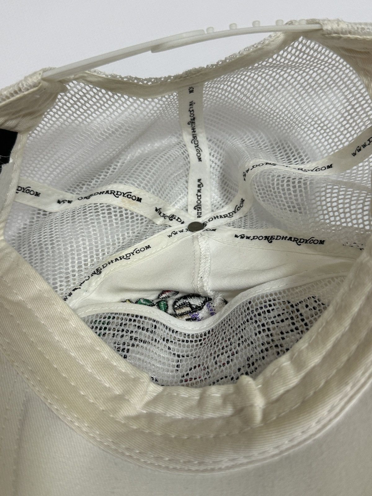Ed Hardy × Vintage Vintage Ed Hardy Rhinestones Skull WebTrucker Hat Cap Size ONE SIZE - 11 Thumbnail