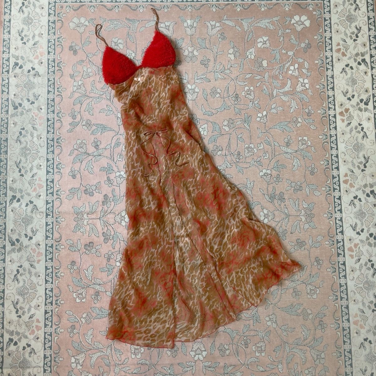Victoria's Secret Victoria’s Secret Leopard Chiffon Slip Dress (M–L) Size L / US 10 / IT 46 - 9 Thumbnail