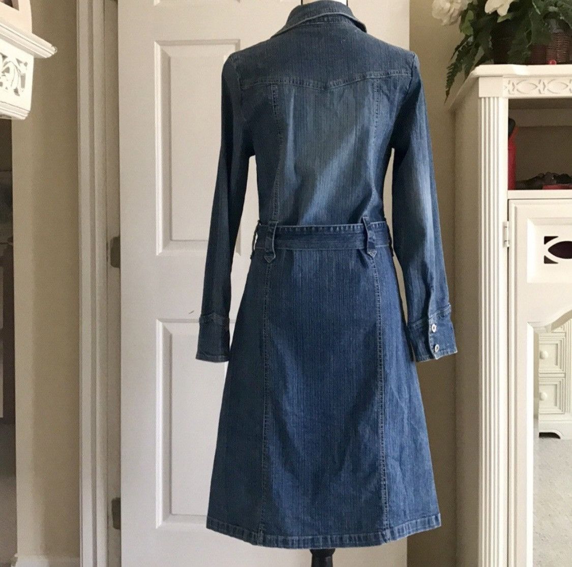 Other BUTTON UP TIE PRINCESS CUT DENIM JEAN JACKET Size S / US 4 / IT 40 - 3 Thumbnail