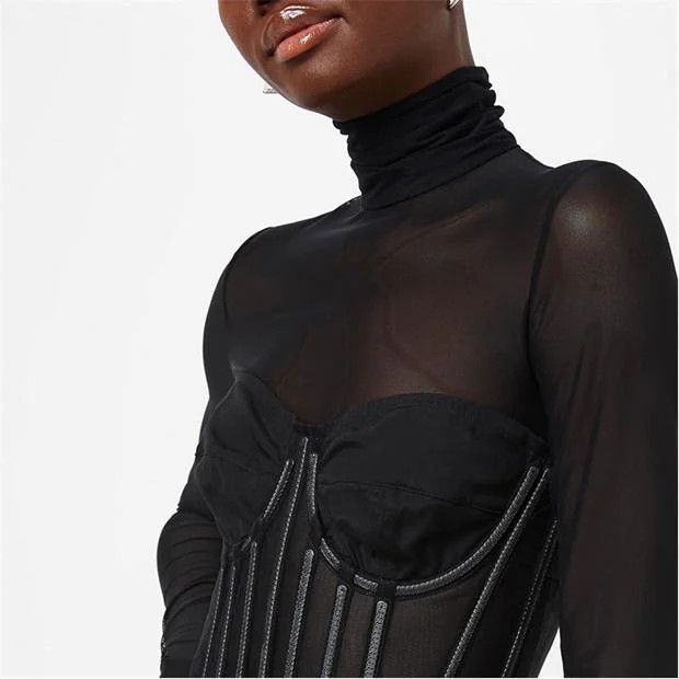 Dolce & Gabbana o1g2r1mq1024 Crop Top in Nero Size M / US 6-8 / IT 42-44 - 3 Thumbnail