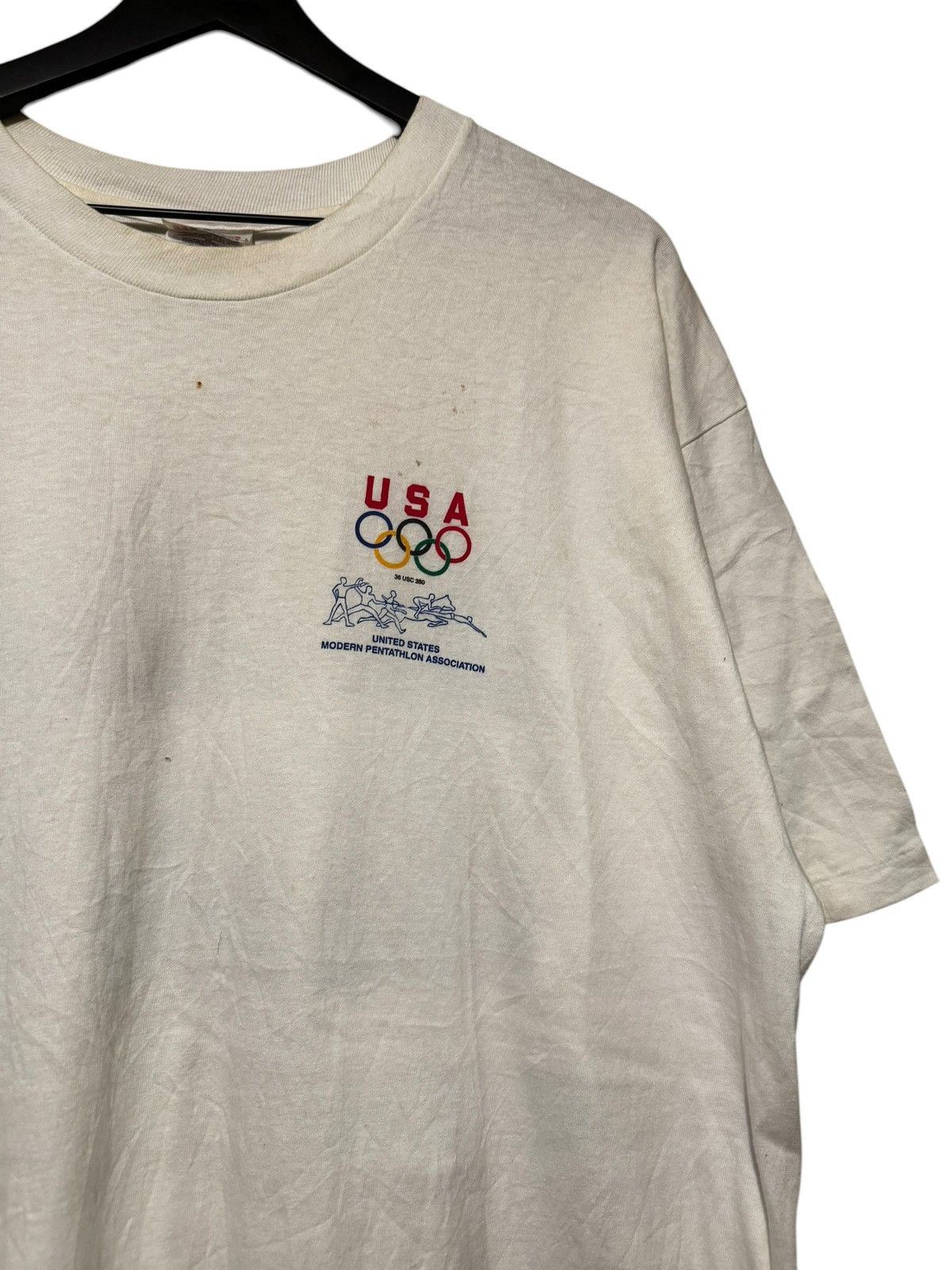 Vintage Usa olympics white tee Size US XL / EU 56 / 4 - 2 Thumbnail