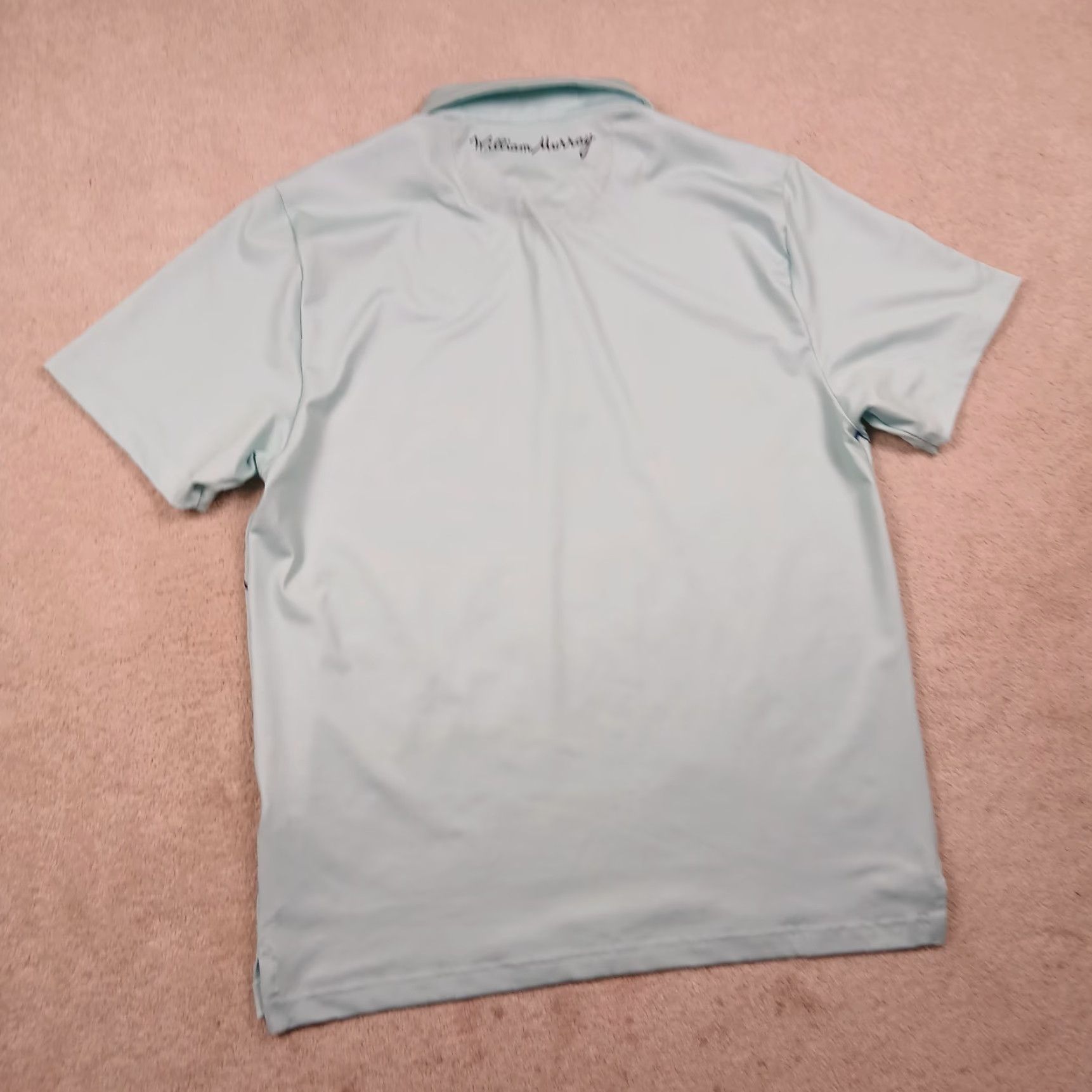 Vintage William Murray Polo Shirt Mens Large Mint Green Stretch Polo Shirt Golf Activewear Casual Shirt Mens L Green Stretch Modern Sports Size US L / EU 52-54 / 3 - 3 Thumbnail
