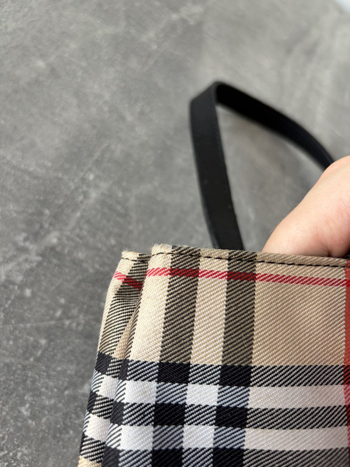 Burberry Rare Burberry Blue Label Tote Nova Check Beige Canvas Bag Size ONE SIZE - 13 Thumbnail