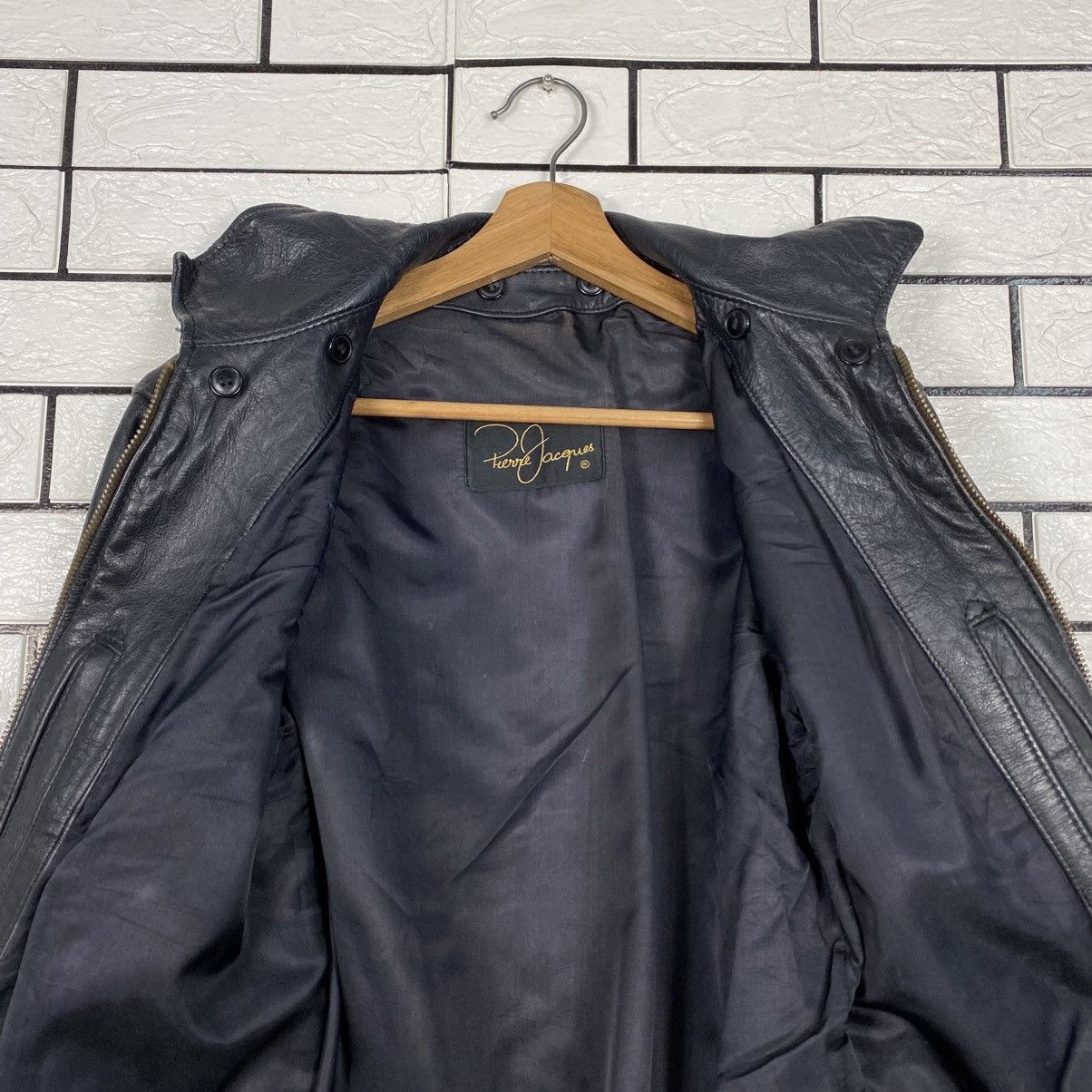 Japanese Brand Rare Vintage Pierre Jacques Genuine Leather Jacket Size US S / EU 44-46 / 1 - 15 Thumbnail