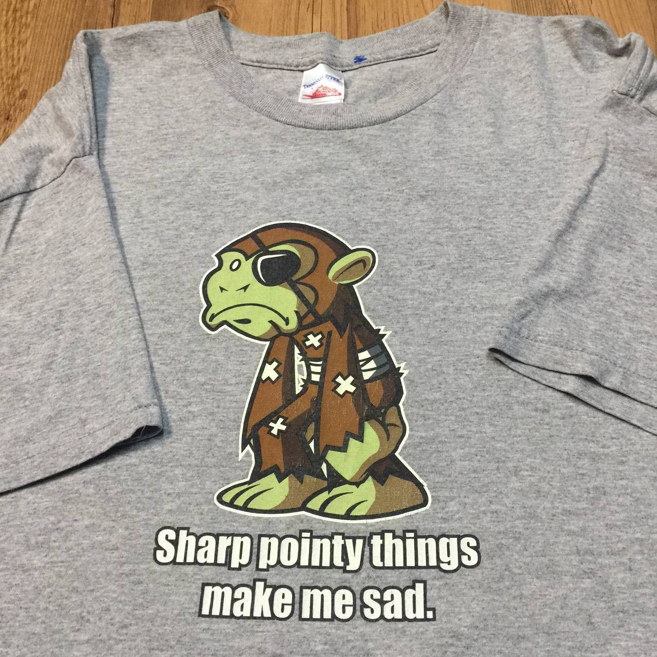Cartoon Network × Vintage 90s Y2K Curious George Sharp Pointy Things Make Me Sad Size US XL / EU 56 / 4 - 3 Thumbnail