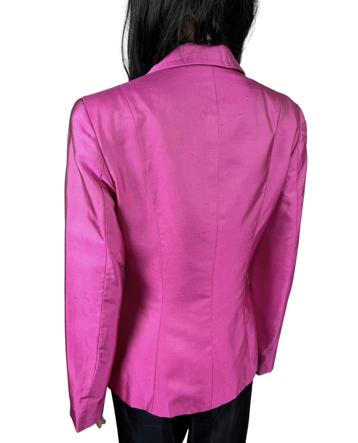 Max Mara Max Mara Pianoforte Silk-Cotton Blazer Belted size US10 IT44 Size L / US 10 / IT 46 - 9 Thumbnail