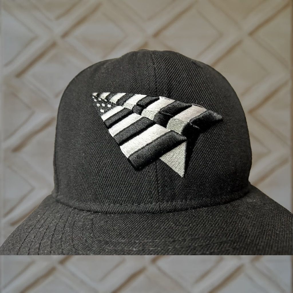 New Era VINTAGE New Era Paper Plane Hat Snapback Adjustable Black Baseball Retro 90s USA Men Size ONE SIZE - 1 Thumbnail