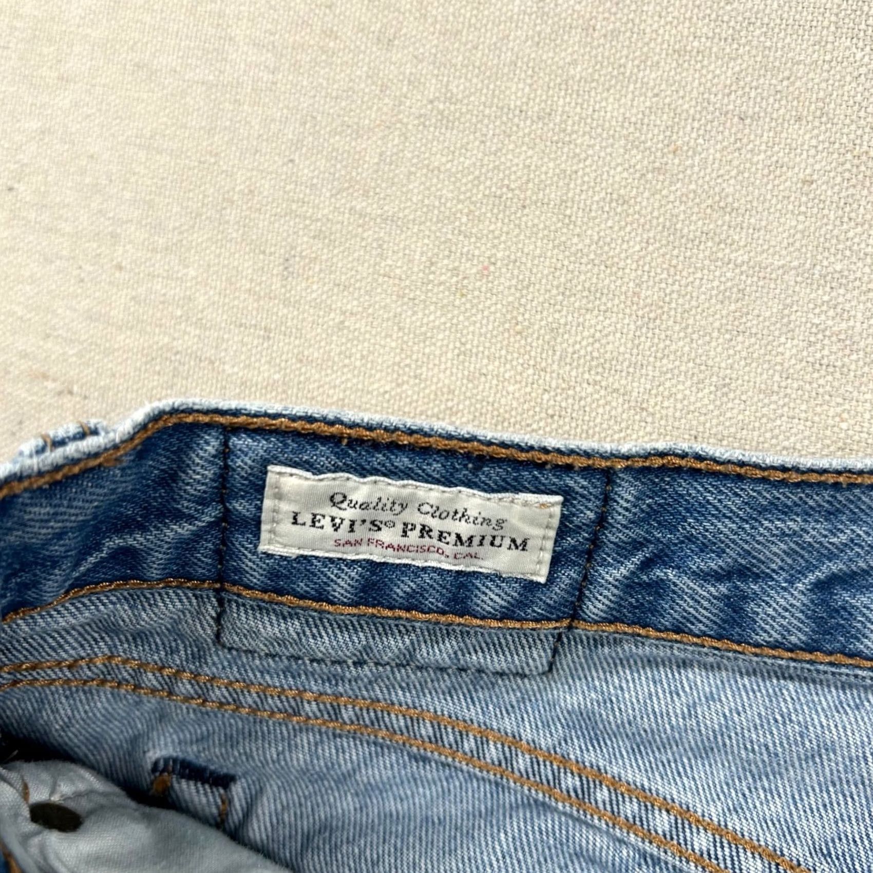 Levi's VINTAGE Levi's Premium Jeans Womens 31 Wedgie Raw Hem Taper Skater Grunge 33x27 Blue 100% Cotton Denim Jeans WomensGirls MensNotApplicable Size 24" / US 00 / IT 34 - 6 Thumbnail