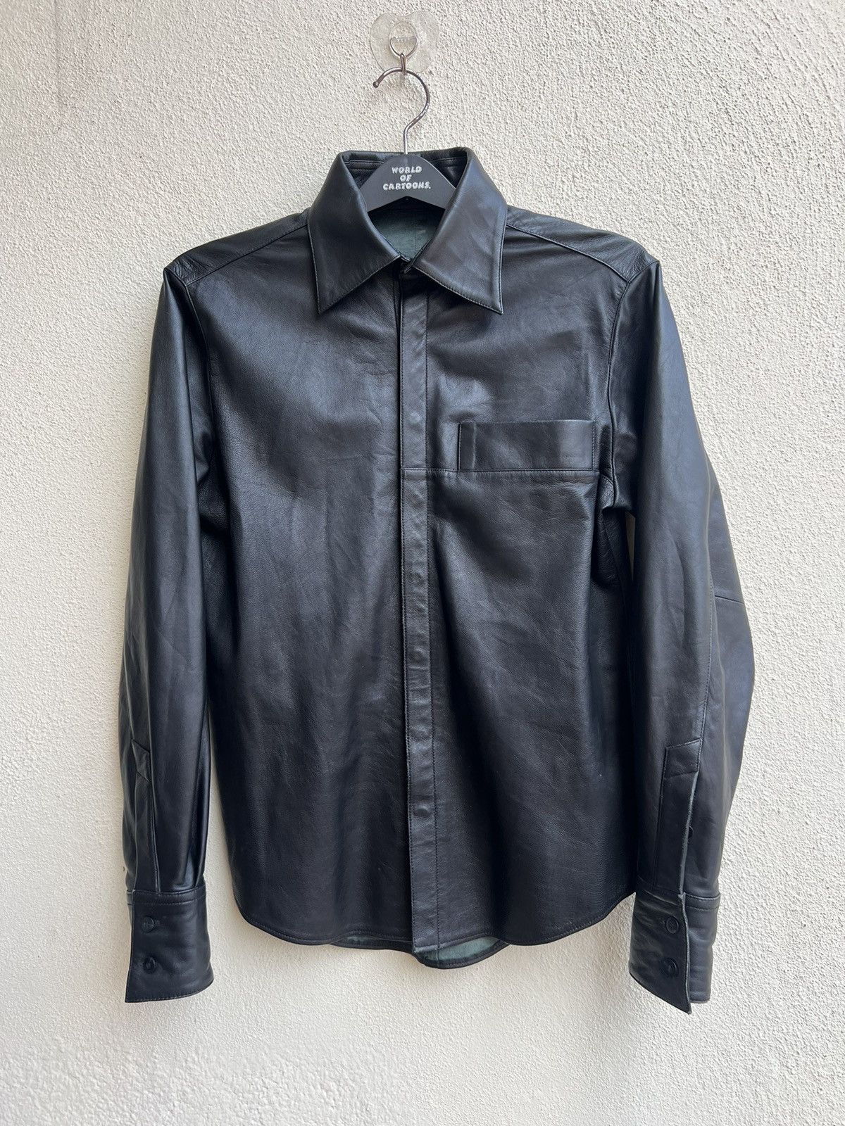 Vintage Vintage Yoshiyuki Konishi Black Sheepskin Leather Shirt Size US M / EU 48-50 / 2 - 21 Thumbnail