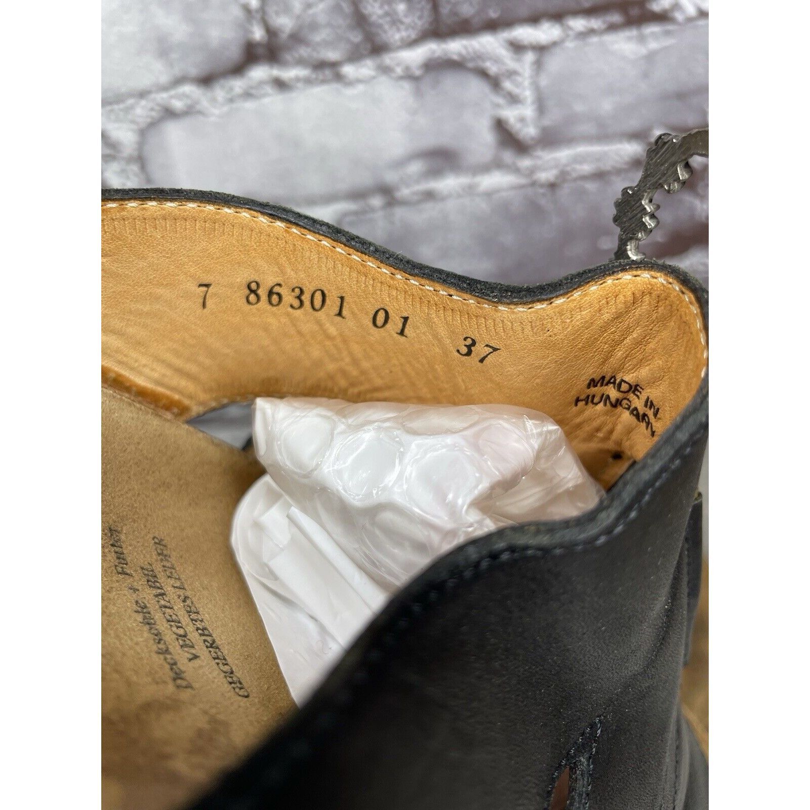 Other Think! Black Leather Cork Sun Moon Silver Wedge Sandals Wome Size US 6.5 / IT 36.5 - 12 Thumbnail