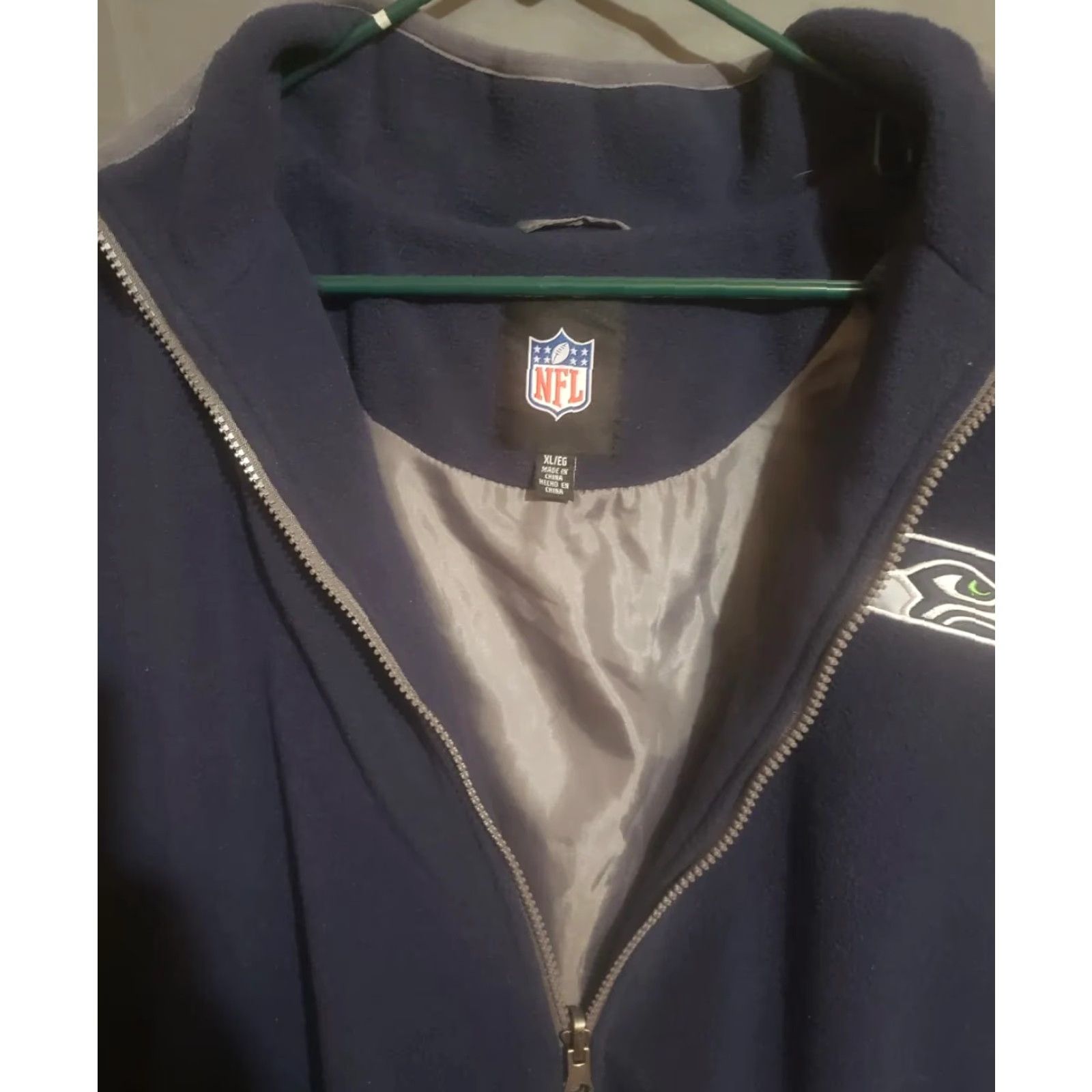 NFL NFL Seattle Seahawks Blue Full Zip Sleeveless Vest Jacket Men XL Size US XXL / EU 58 / 5 - 5 Thumbnail