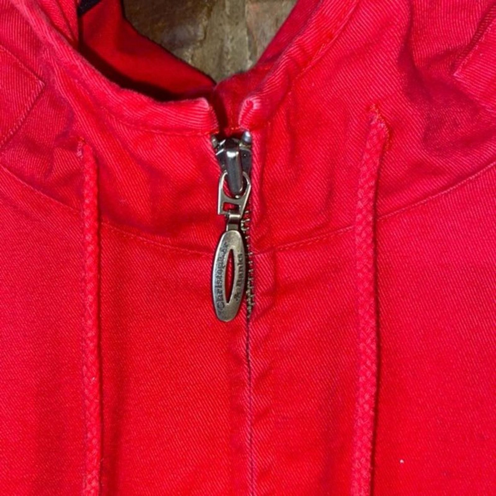 Other Christopher & Banks Red Canvas Full Zip Jacket Coat Medium Size M / US 6-8 / IT 42-44 - 4 Thumbnail
