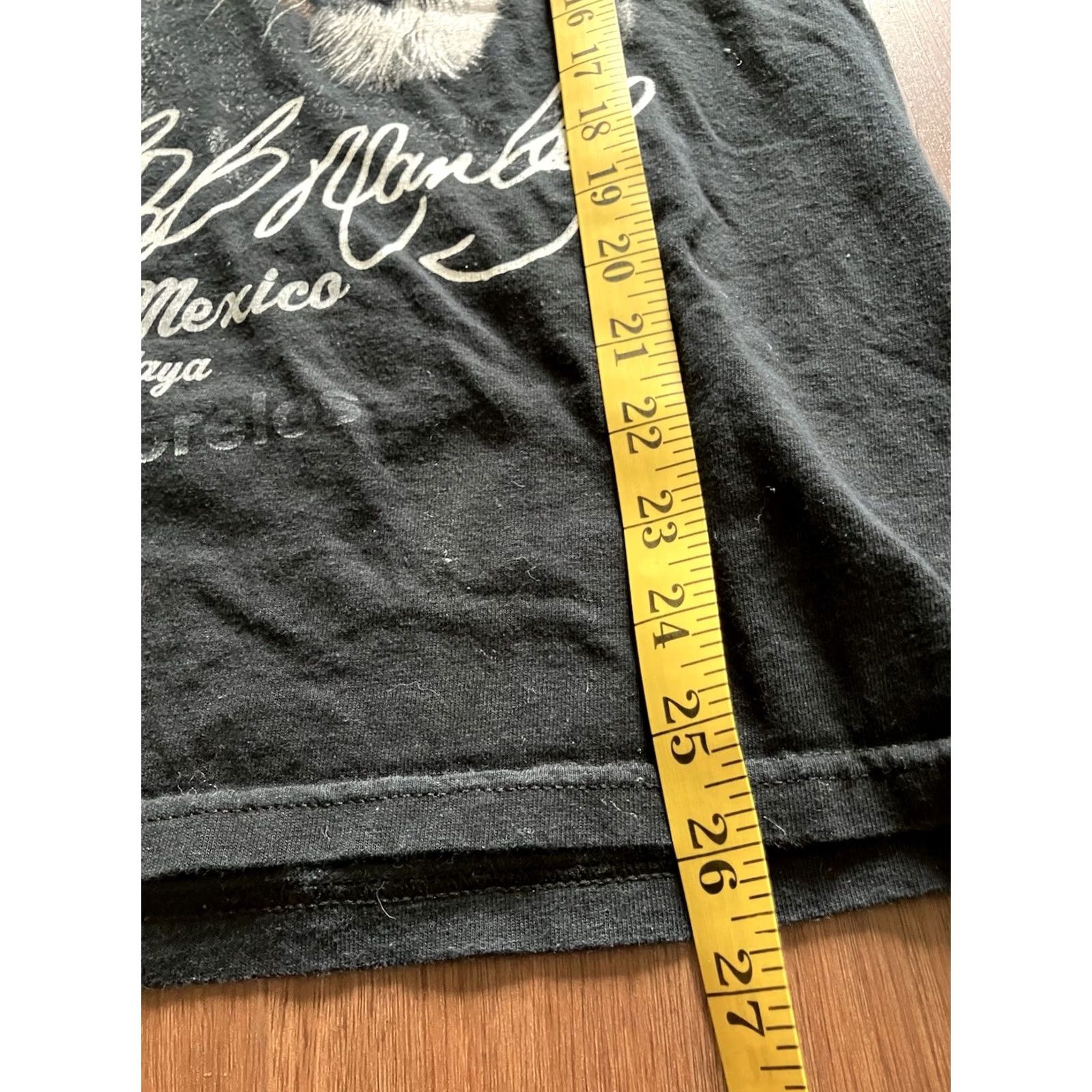 Vintage BOB MARLEY & LION Zion Black T-Shirt S Mens Cotton Crew Neck Short Sleeve Mexico Cancun Rivera Maya 2 Side Yazbek Music Shirt Size US S / EU 44-46 / 1 - 5 Thumbnail