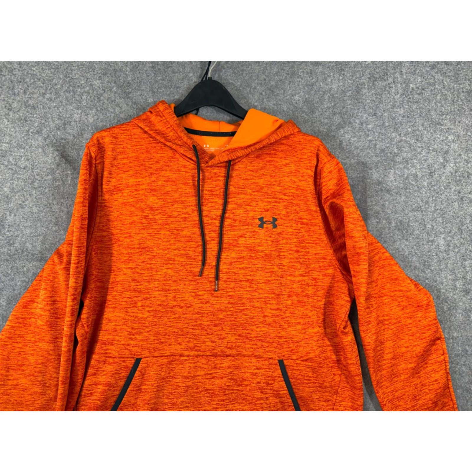Under Armour Under Armour Hooded Sweatshirt Mens L Orange Fleece Coldgear Loose Drawstring Pullover Pockets Logo Size US L / EU 52-54 / 3 - 2 Thumbnail