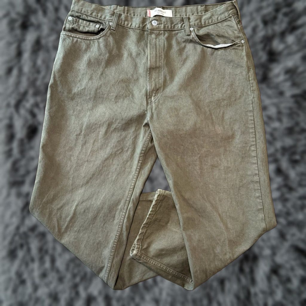 Levi's VINTAGE Levi's 550 Jeans Men Regular 42x30 Green Denim Dark Wash Cotton Casual 5-Pocket Straight Relaxed Rise 13.5in Inseam 29.75in Mens Size US 40 / EU 56 - 1 Thumbnail