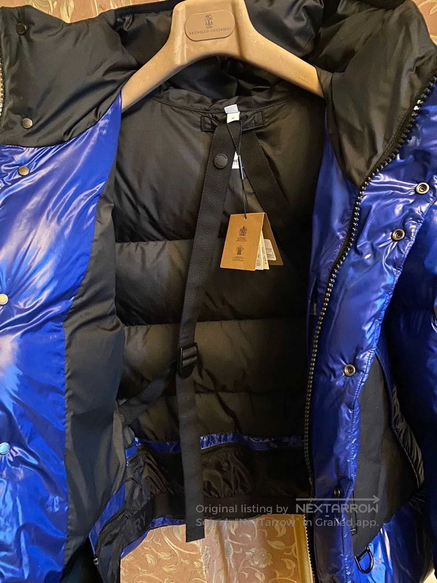 Burberry Blue Puffer Jacket with Hood, Size M. Size US M / EU 48-50 / 2 - 4 Thumbnail