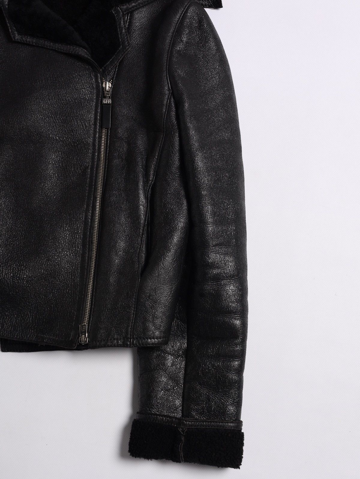 Gianfranco Ferre Gianfranco Ferre GFF Leather Pelle Shearling Crop Jacket Vin Size M / US 6-8 / IT 42-44 - 8 Thumbnail