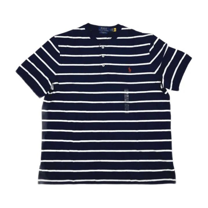 Polo Ralph Lauren Polo Ralph Lauren Striped Button Short-Sleeve T-Shirt Size US L / EU 52-54 / 3 - 1 Thumbnail