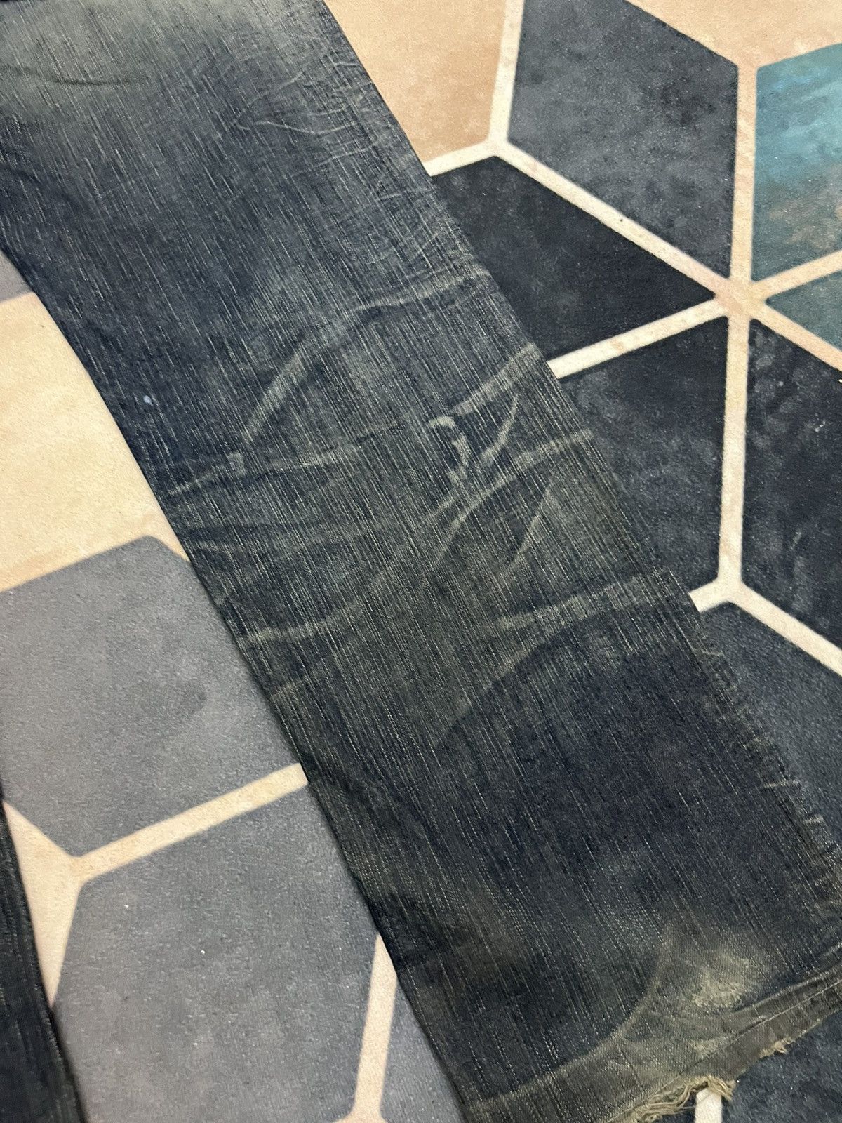 If Six Was Nine 💥Vintage Y2K Edwin Distressed Straight Cut Jeans Size US 34 / EU 50 - 17 Thumbnail