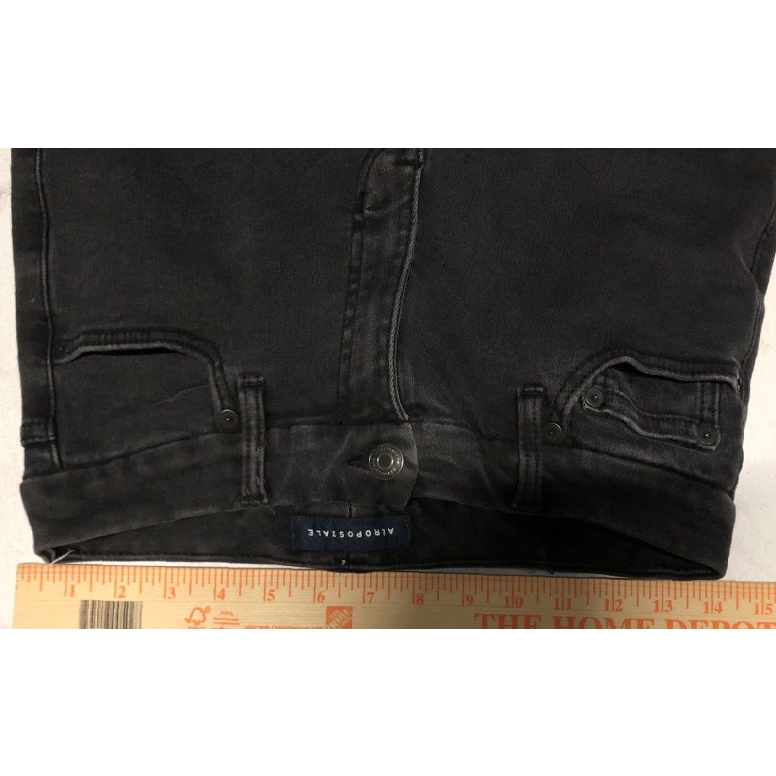 Vintage Aéropostale Jeans Jegging Black Size 6 Womens High Rise Curvy Cotton Stained Y2k Emo Size 30" / US 8 / IT 44 - 7 Thumbnail