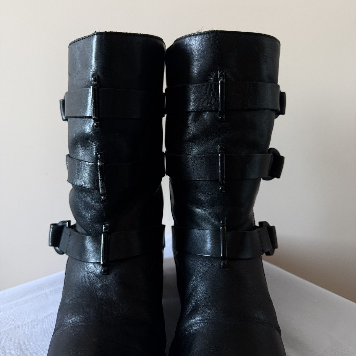 Dirk Bikkembergs 00s Avantgarde Strap Belt Boxing Biker Boots Guidi MoMa Vibe Size US 7 / IT 37 - 4 Thumbnail
