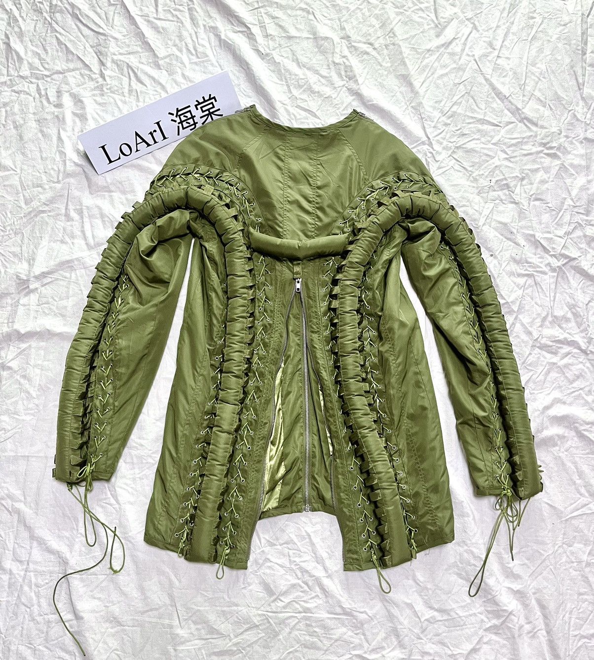 image of Archive Hood By Air HBA 14Ss Parachute Jacket in Green, Men's (Size Small)