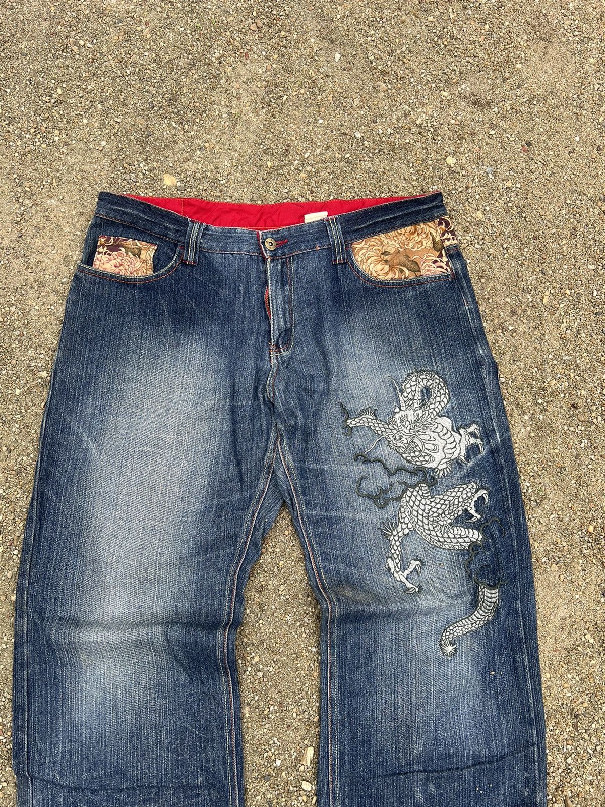 If Six Was Nine ‼️OFFER‼️Vintage jeans infinity dragon pocket saiz 38 Size US 38 / EU 54 - 3 Thumbnail