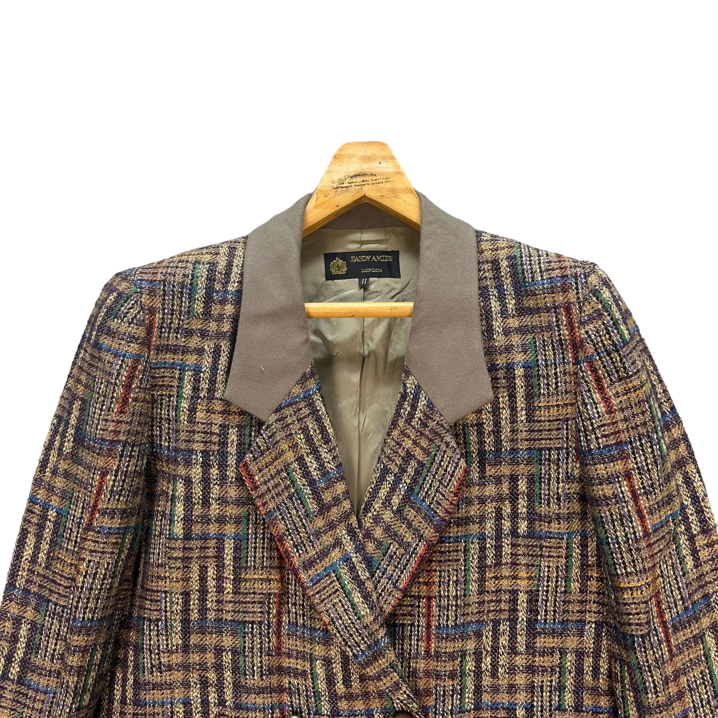 Hardy Amies HARDY AMIES COLORFUL DOUBLE BREASTED COAT JACKET #8382-006 Size M / US 6-8 / IT 42-44 - 2 Thumbnail