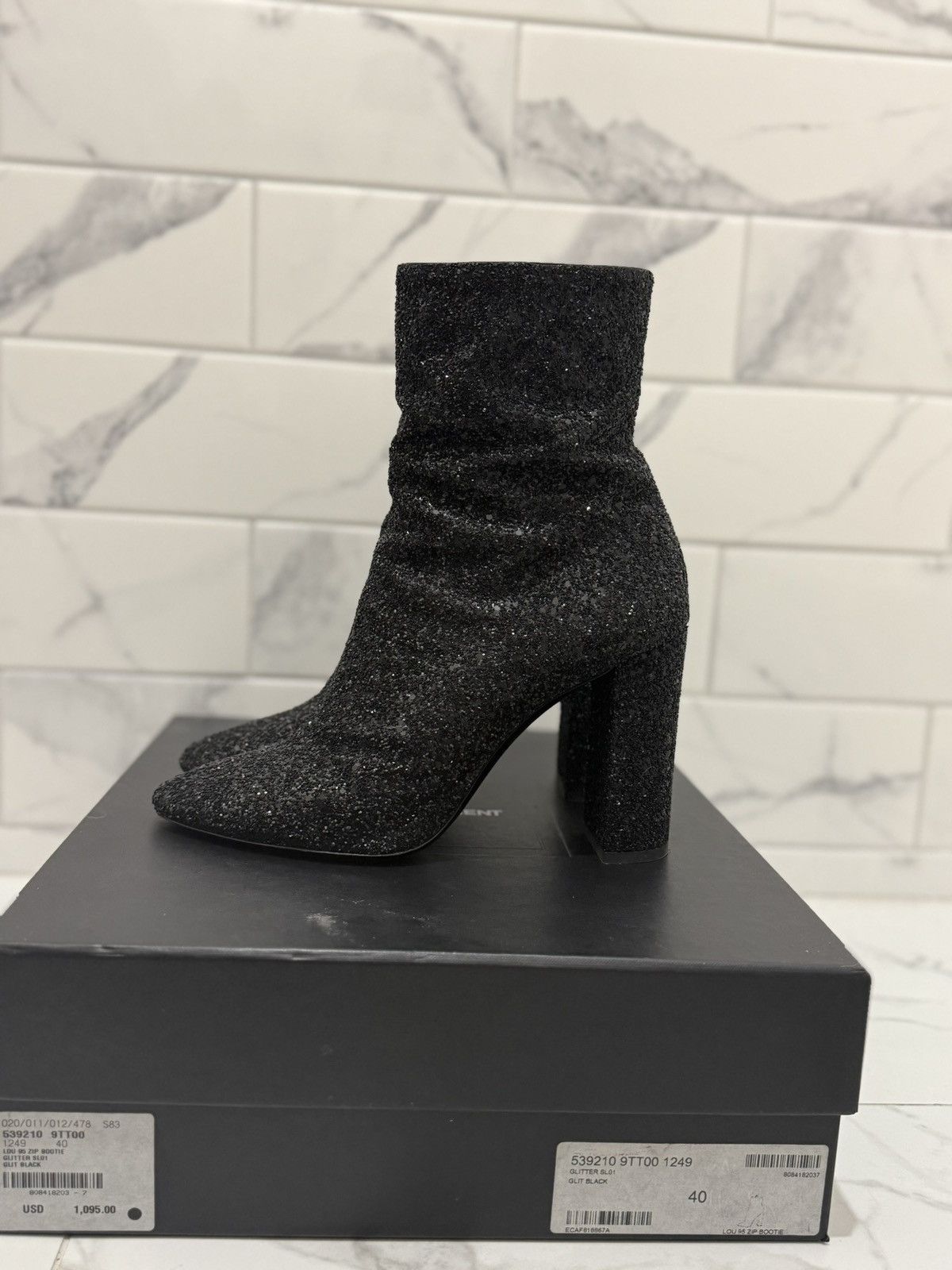 Saint Laurent Paris Saint Laurent Lou Glitter Ankle Boot Size US 9 / IT 39 - 5 Thumbnail