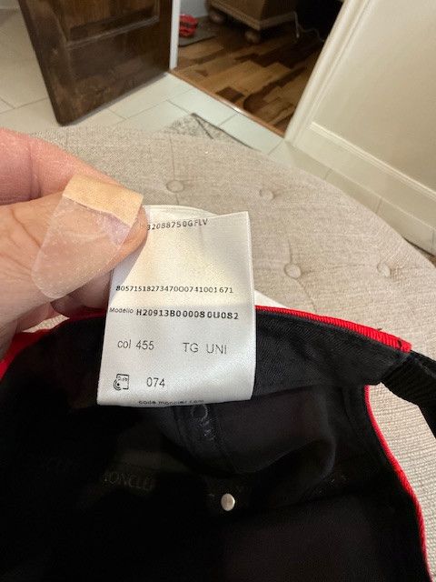 Moncler Moncler Strike Out Logo Cotton Baseball Cap in Red Size ONE SIZE - 8 Thumbnail