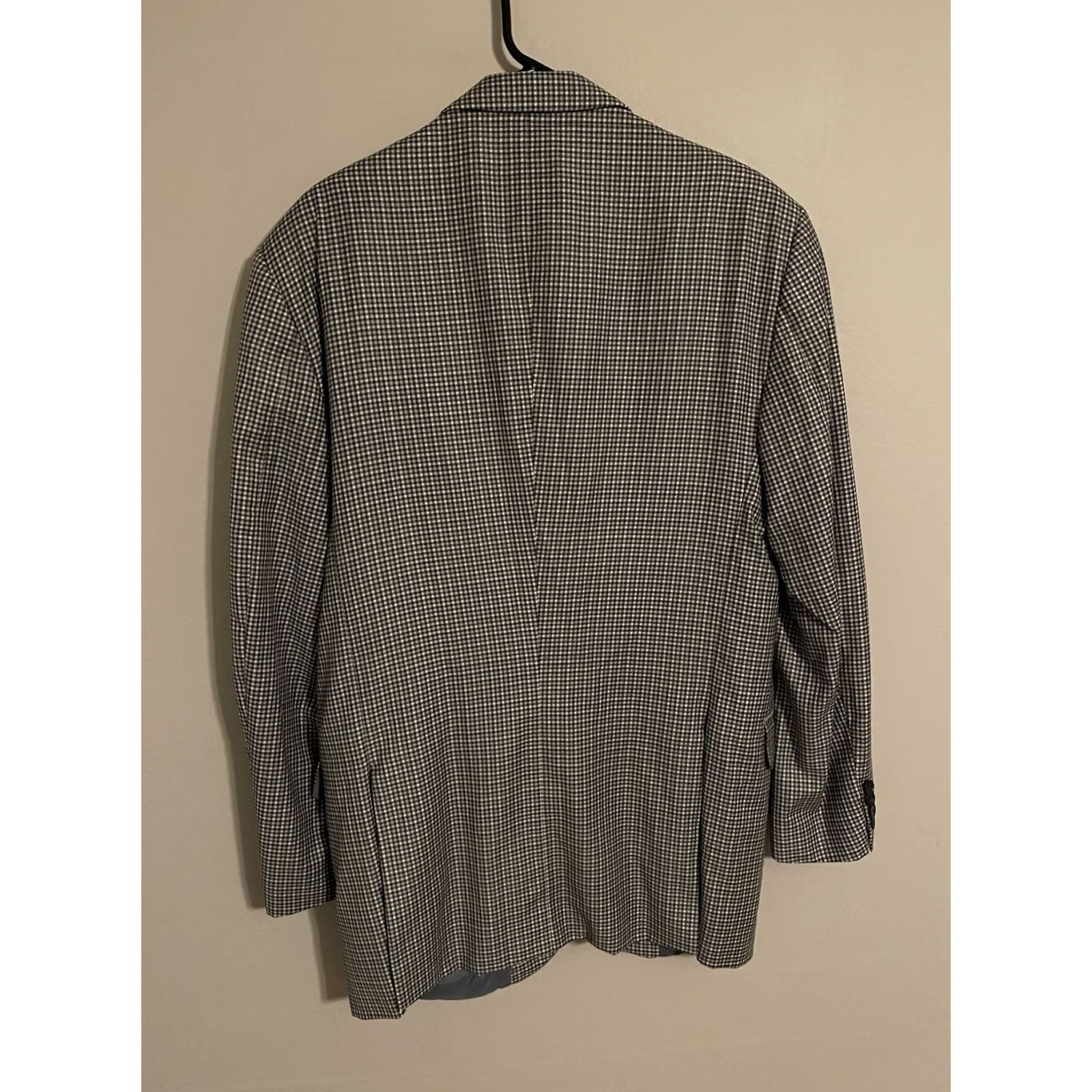Peter Millar Peter Millar Blazer Jacket Wool Check Multicolor Blue 2-Button - Men's 44T Long Gents Size 44R - 3 Thumbnail