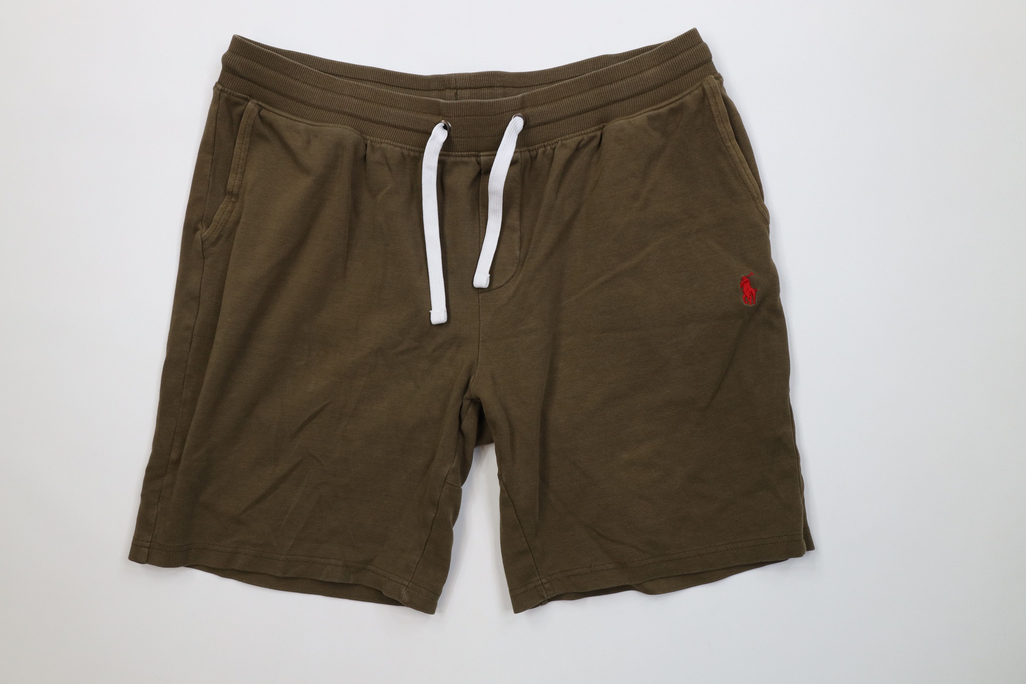 Polo Ralph Lauren Vintage Y2K Ralph Lauren Faded Knit Above Knee Shorts Green Size US 38 / EU 54 - 1 Thumbnail