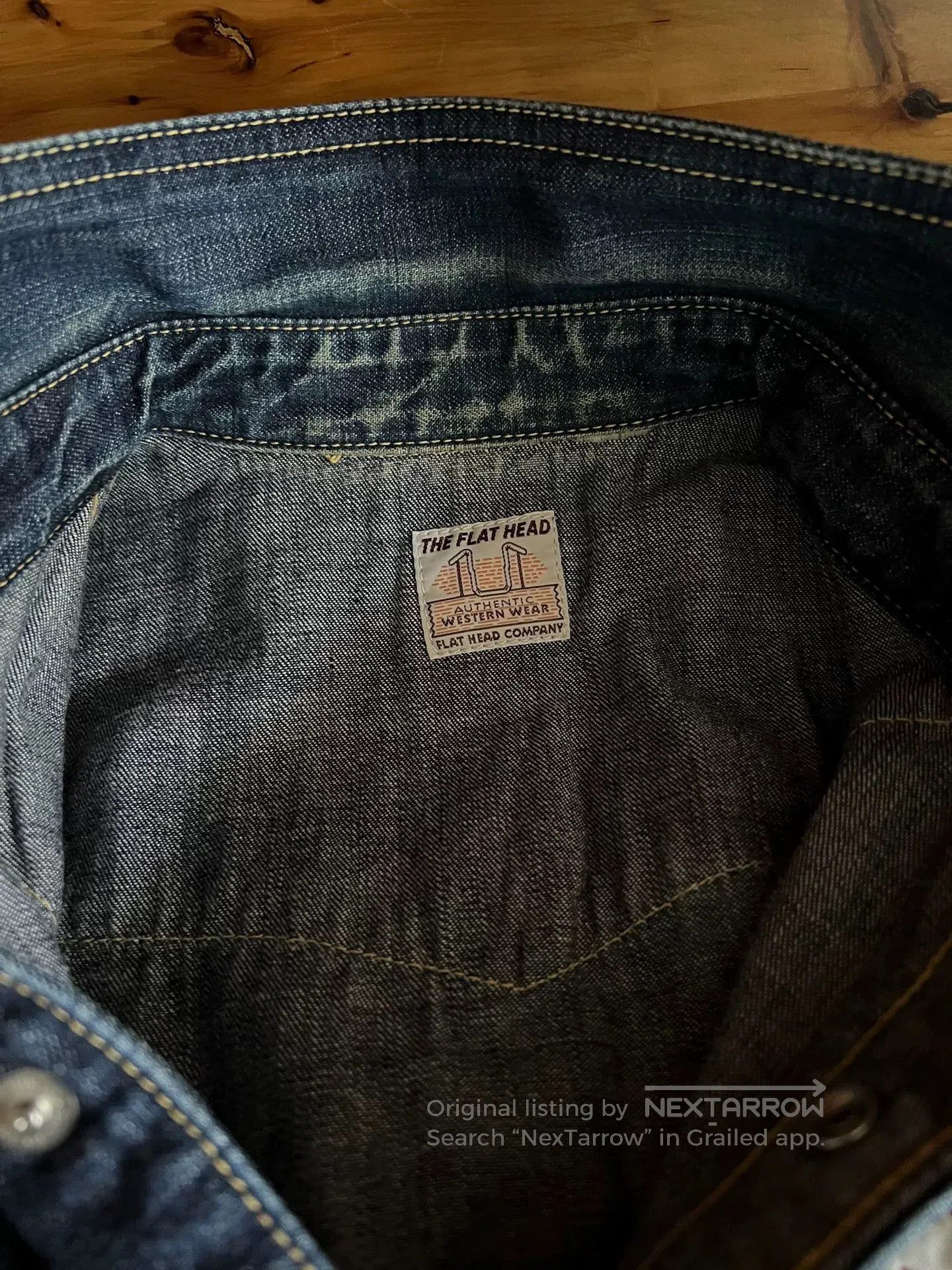 RRL Ralph Lauren vintage western style denim button-up shirt. Size US L / EU 52-54 / 3 - 8 Thumbnail