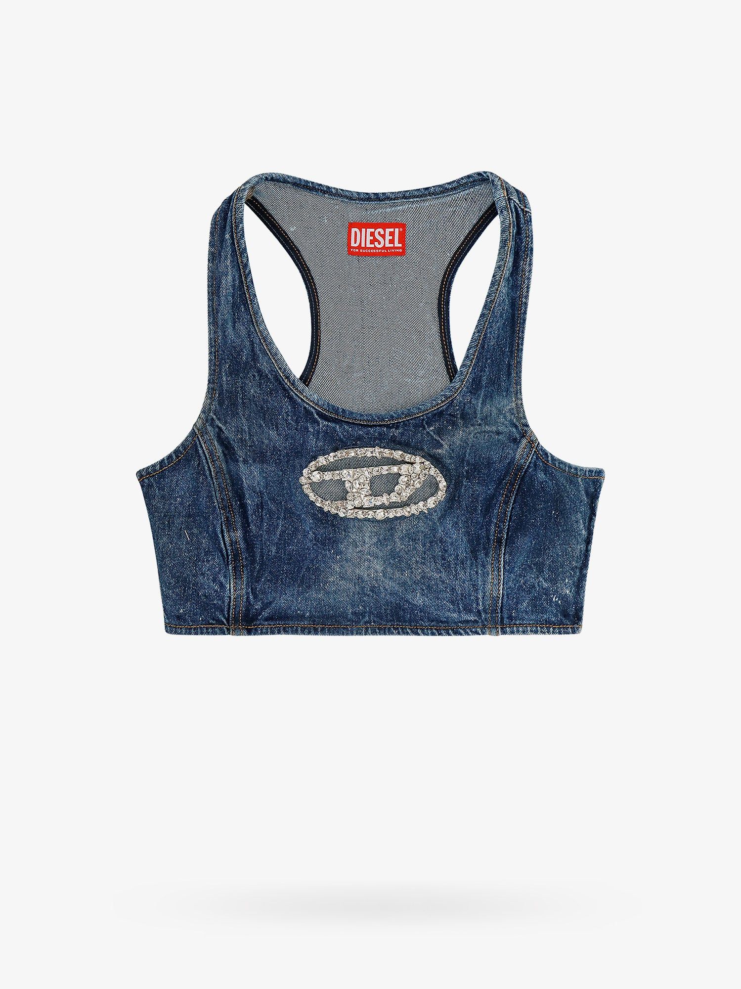 image of Diesel Top Woman Blue Top, Women's (Size Small)