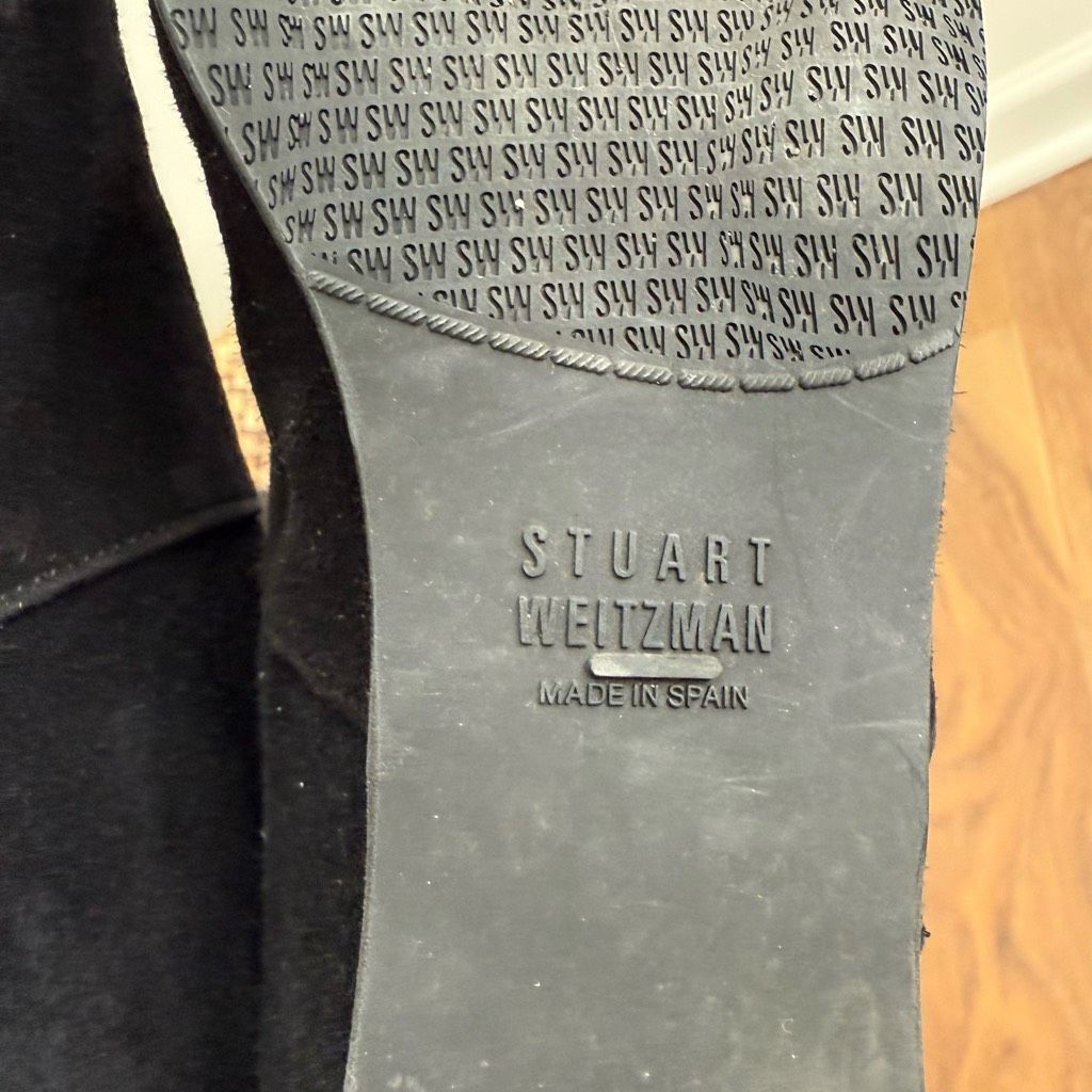 Stuart Weitzman Stuart Weitzman Boot Tass Hidden Wedge Black Suede Gold Zipp Size US 6.5 / IT 36.5 - 9 Thumbnail